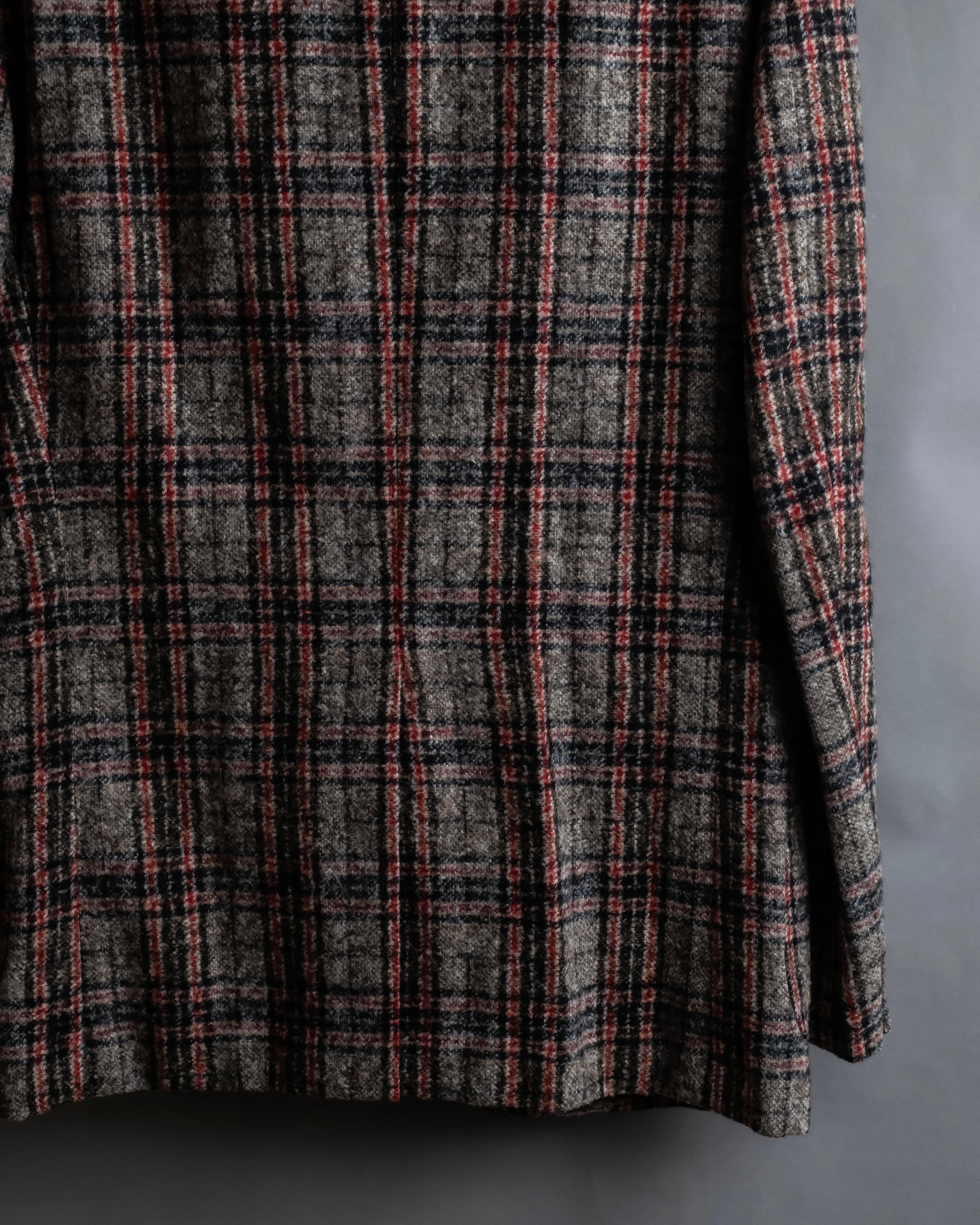 "Ernesto" Multicolor checked tailored jacket