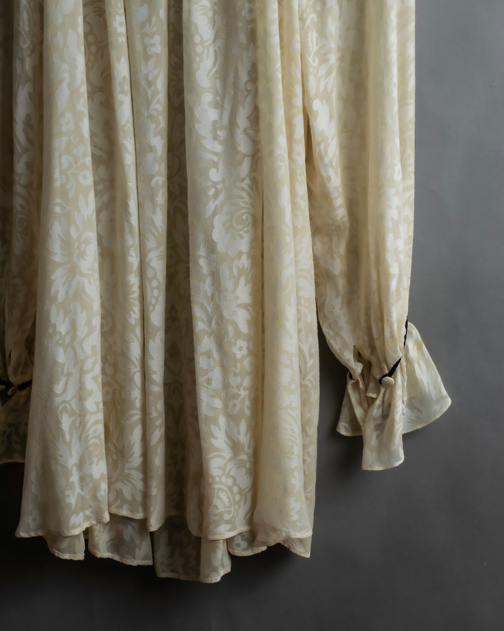 "Christian Dior" Jacquard balloon sleeve dress pullover