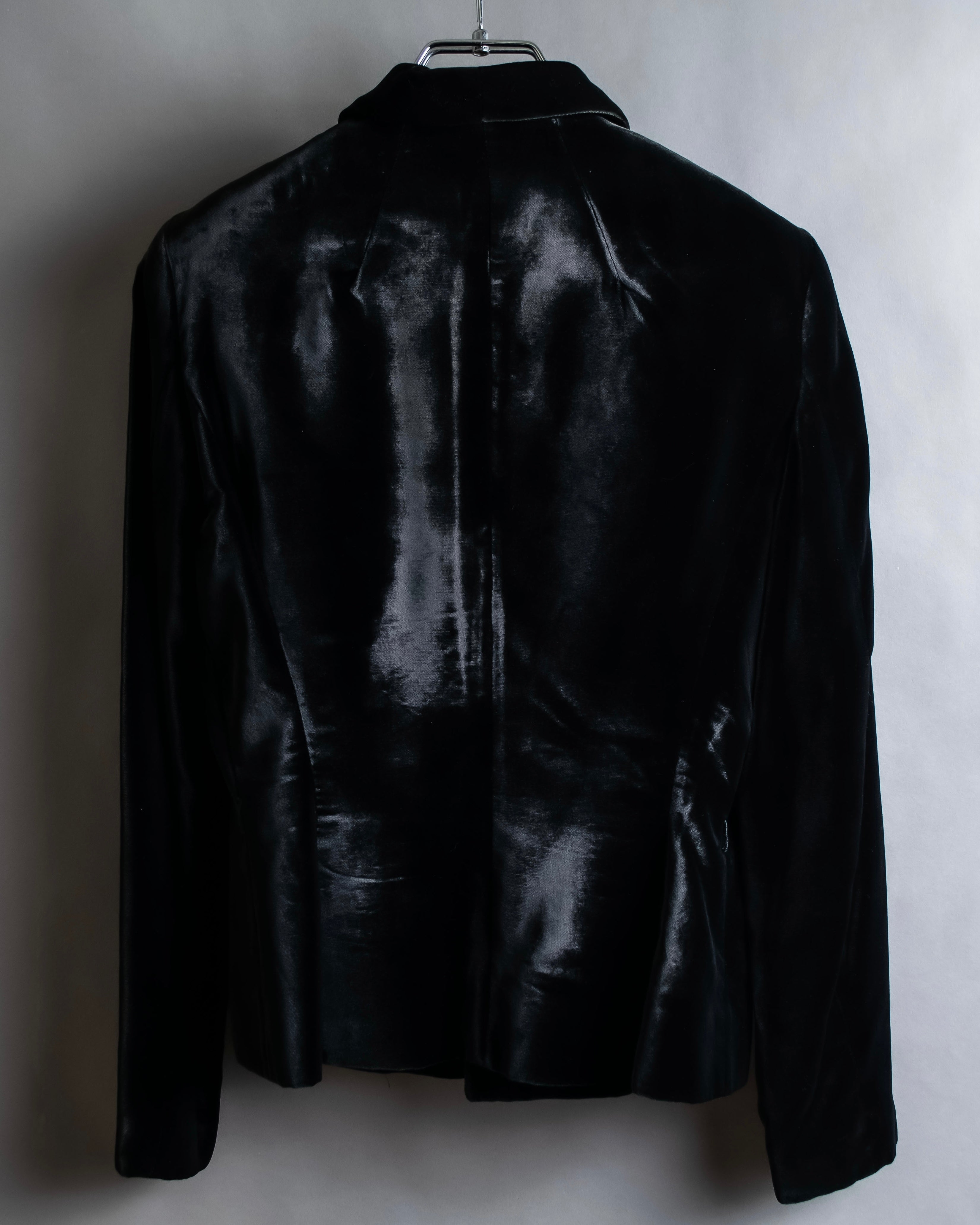 "GUCCI" Velvet shaped shawl collar tailored jacket