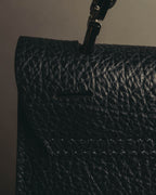 "GIANNI CHIARINI" 00's-10's Pebbled leather flap shoulder bag