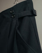 "Y’s" 90's-00's Vintage architectural high-waisted wide tapered wool trousers