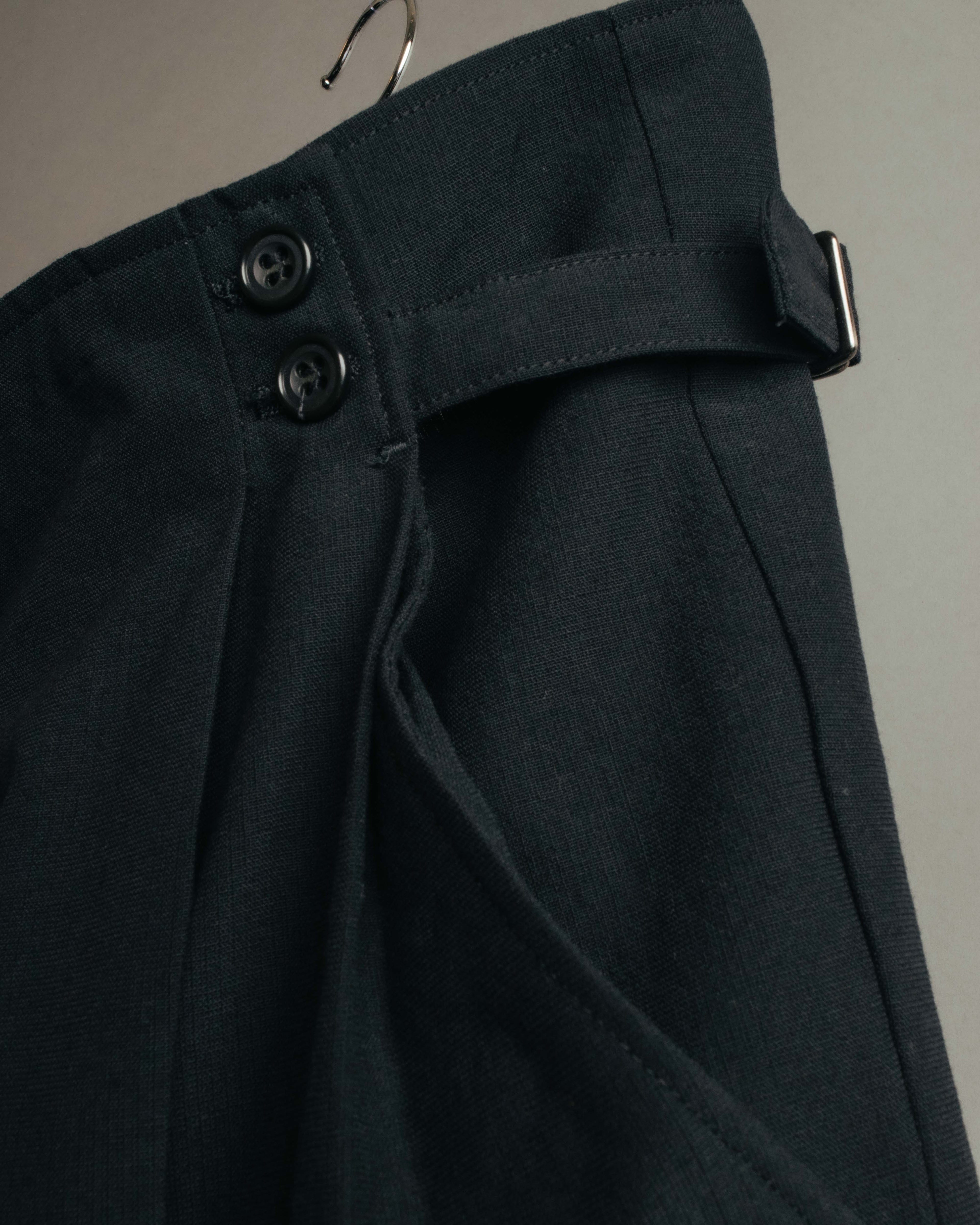 "Y’s" 90's-00's Vintage architectural high-waisted wide tapered wool trousers