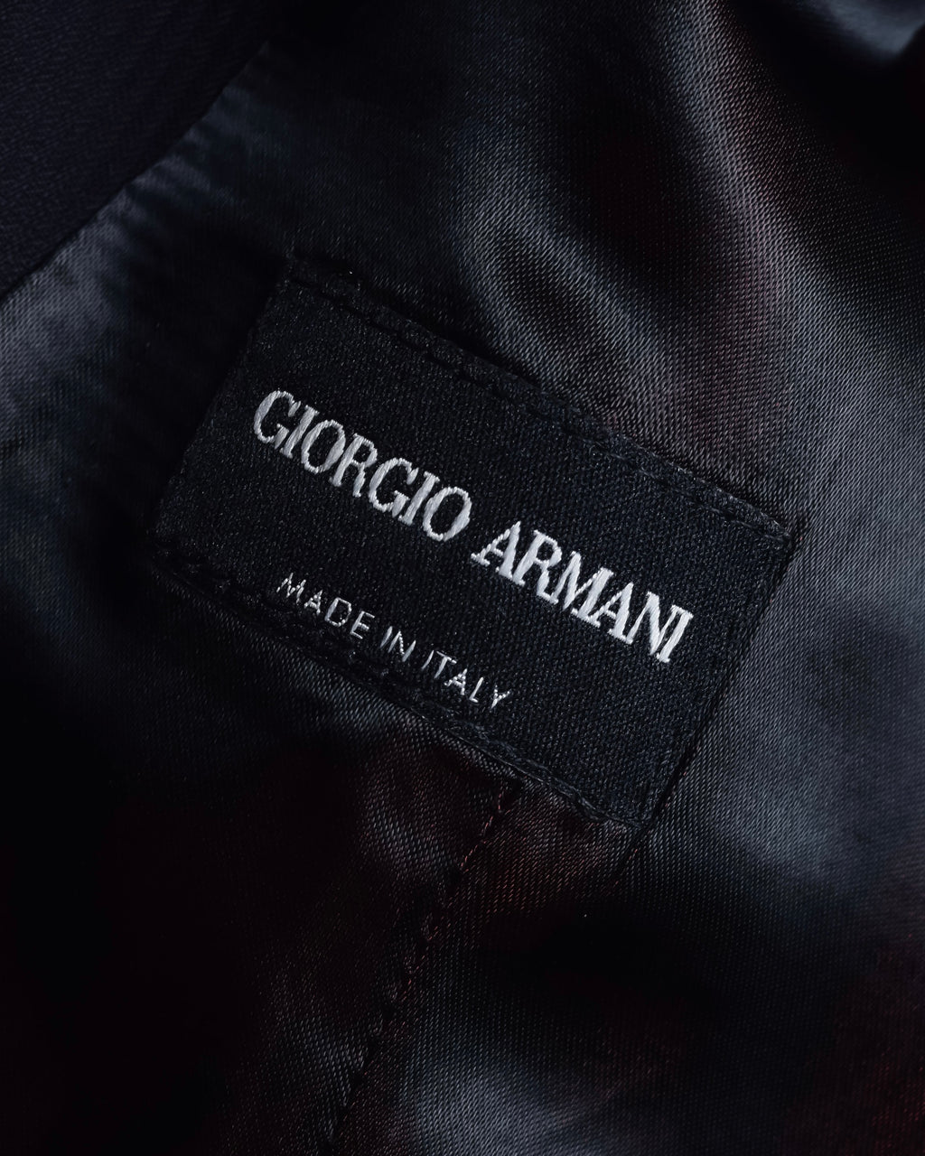 "GIORGIO ARMANI" Deep satin backed tailored wool vest