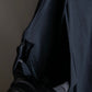 "ANN DEMEULEMEESTER" Cape draping docking design zipper sleeveless dress