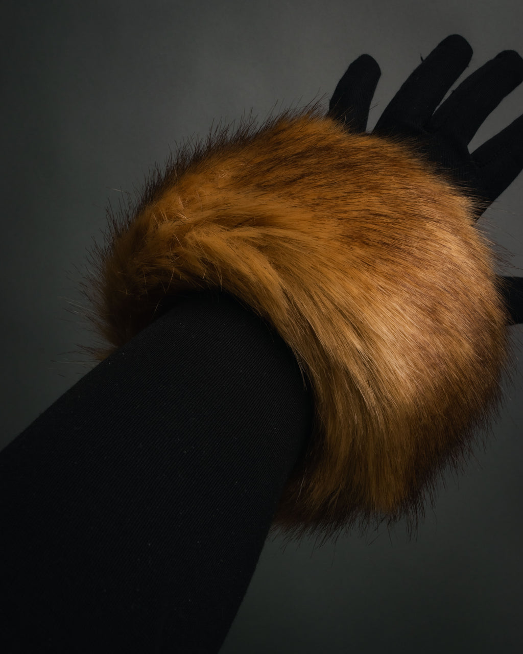 “SAINT LAURENT PARIS“ 2021-2022 Faux fur wrist cuffs