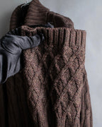 "Vintage cable knit turtleneck sweater"