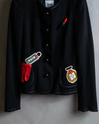 "MOSCHINO" Object sewn design tweed jacket