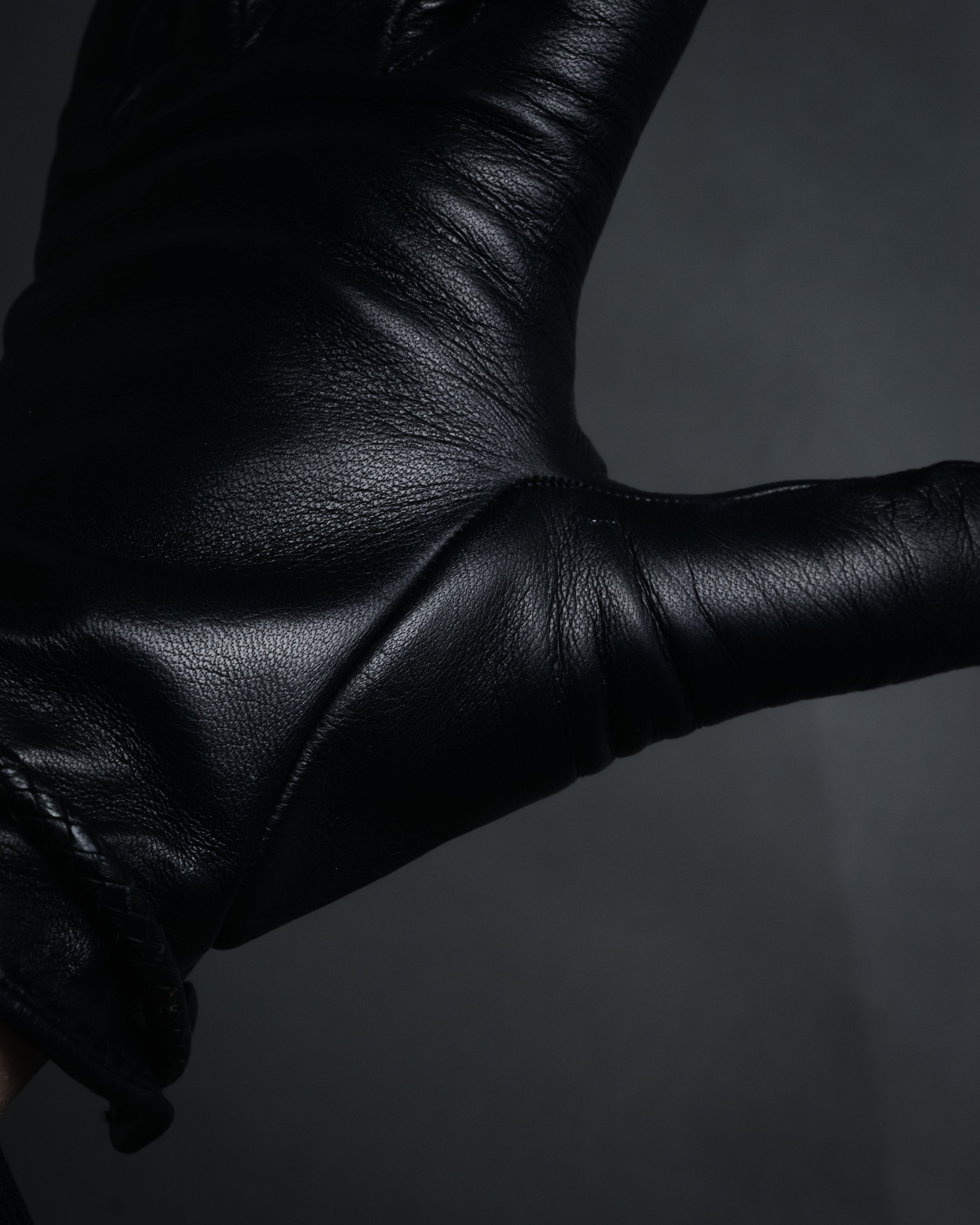 “HERMES” 2000’s Jumbo hook leather gloves