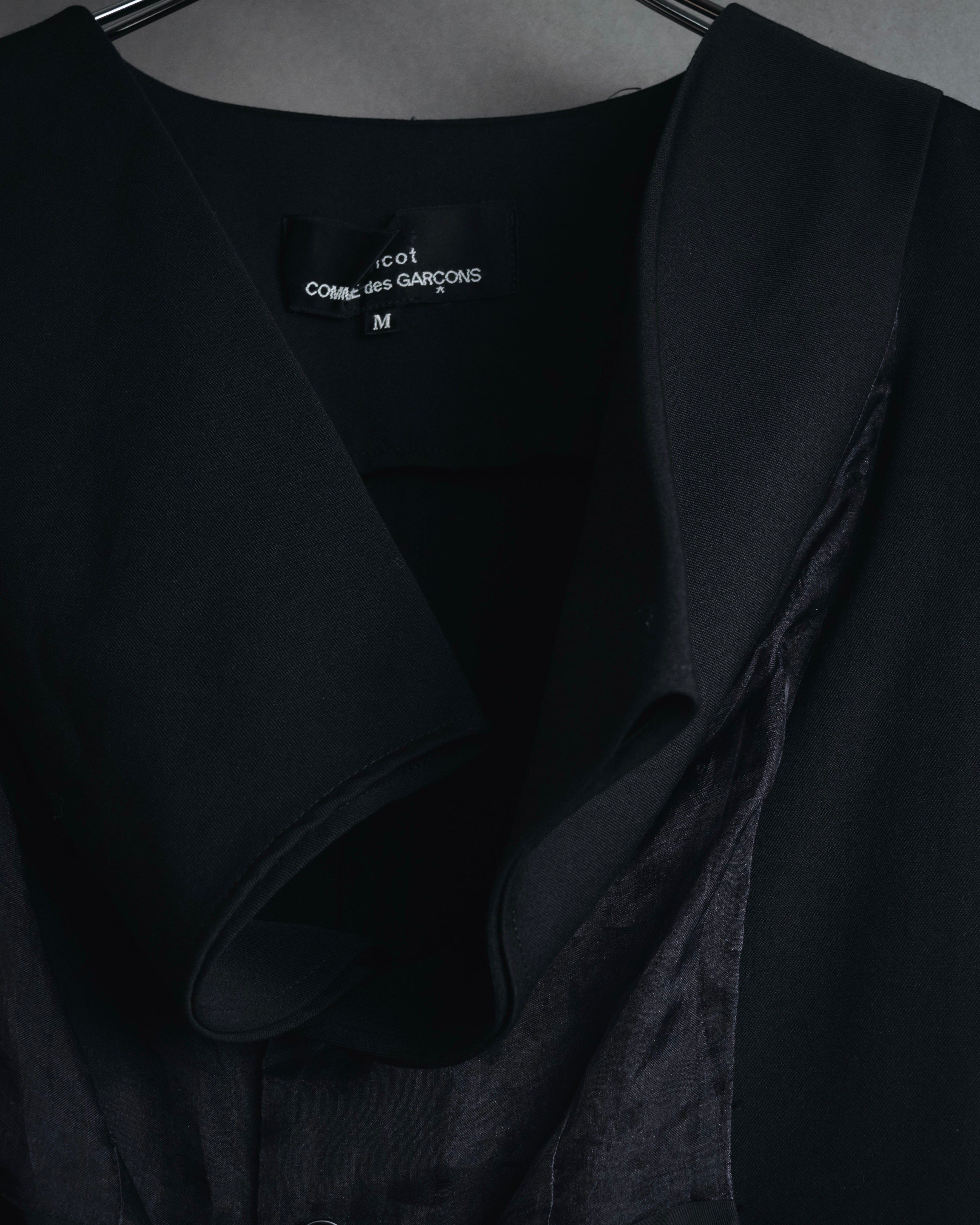 "tricot COMME des GARCONS" 2004 SS draped lapel cropped vest