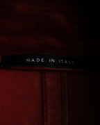 "GUCCI" 1990’s Tom Ford period deep red color suede long trench coat