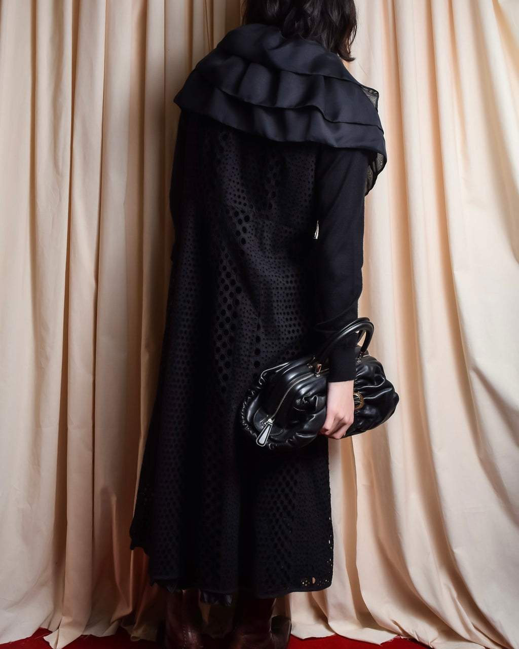 "NOKO OHNO" Layered organza frill embroidered dress