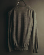 "Theatre PRODUCTS" 00's-10's Pearl embellished wool v-neck knit sweater