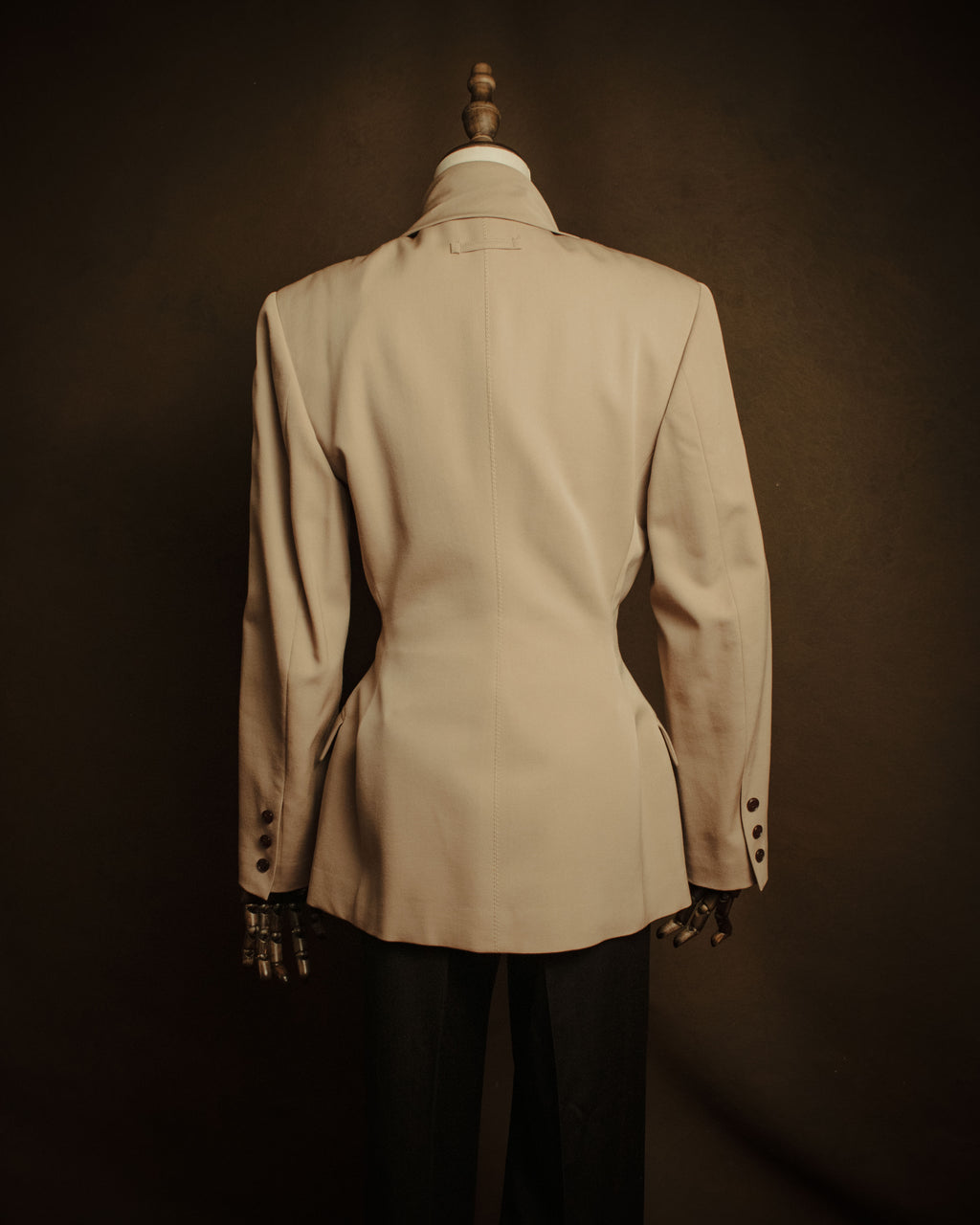 –SPECIAL– “Jean Paul GAULTIER FEMME” 90’s-00’s sculptural scarf collar tailored jacket