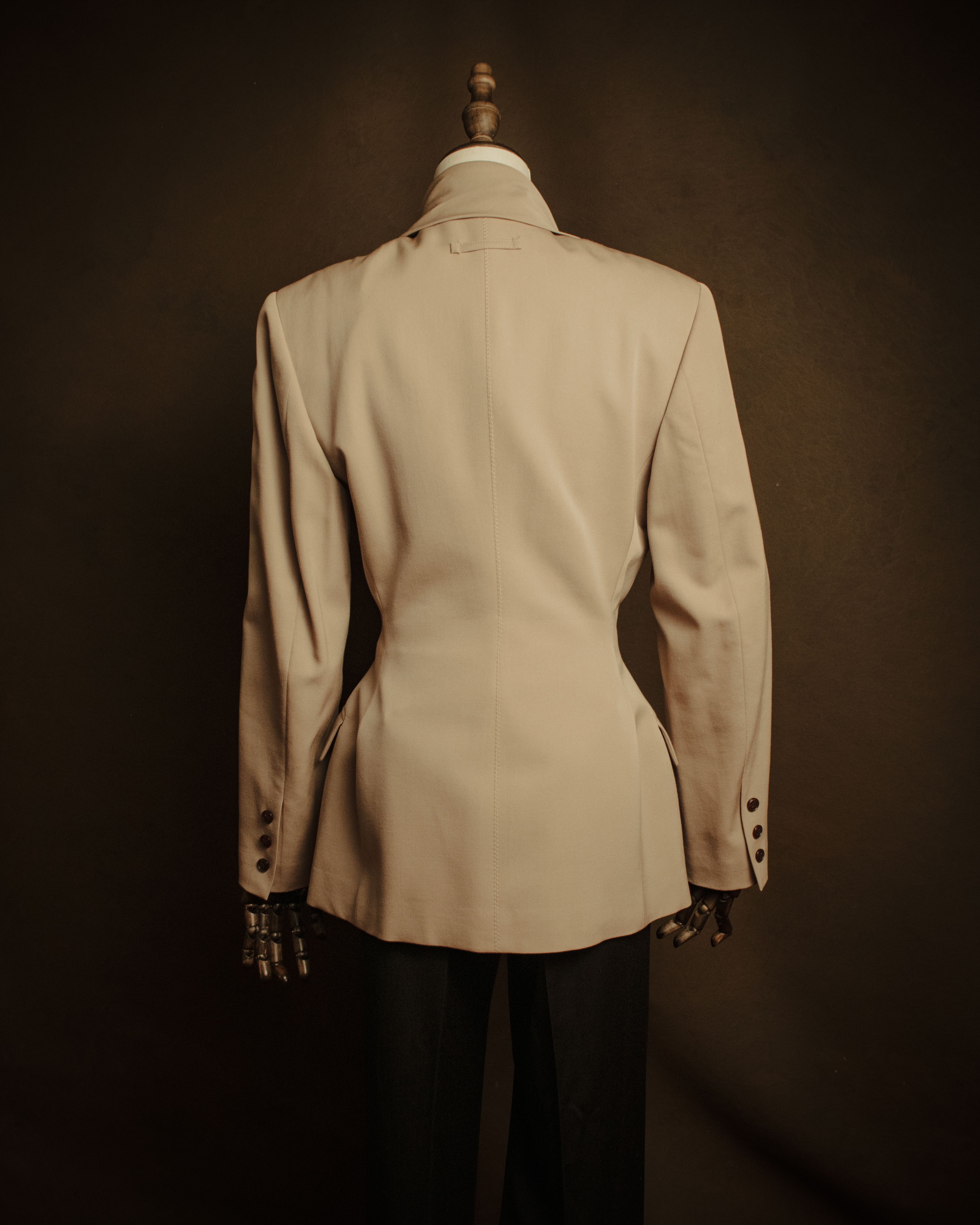 –SPECIAL– “Jean Paul GAULTIER FEMME” 90’s-00’s sculptural scarf collar tailored jacket