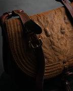 –SPECIAL– “LOEWE” 70’s-80’s Caza Cordobán embossed shoulder bag