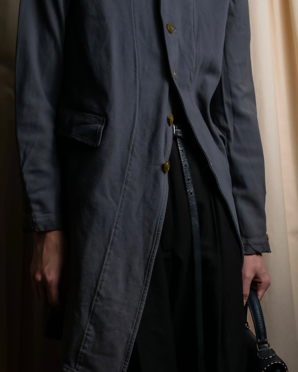 "COMME des GARCONS COMME des GARCONS" Stitchwork placket cut line coat