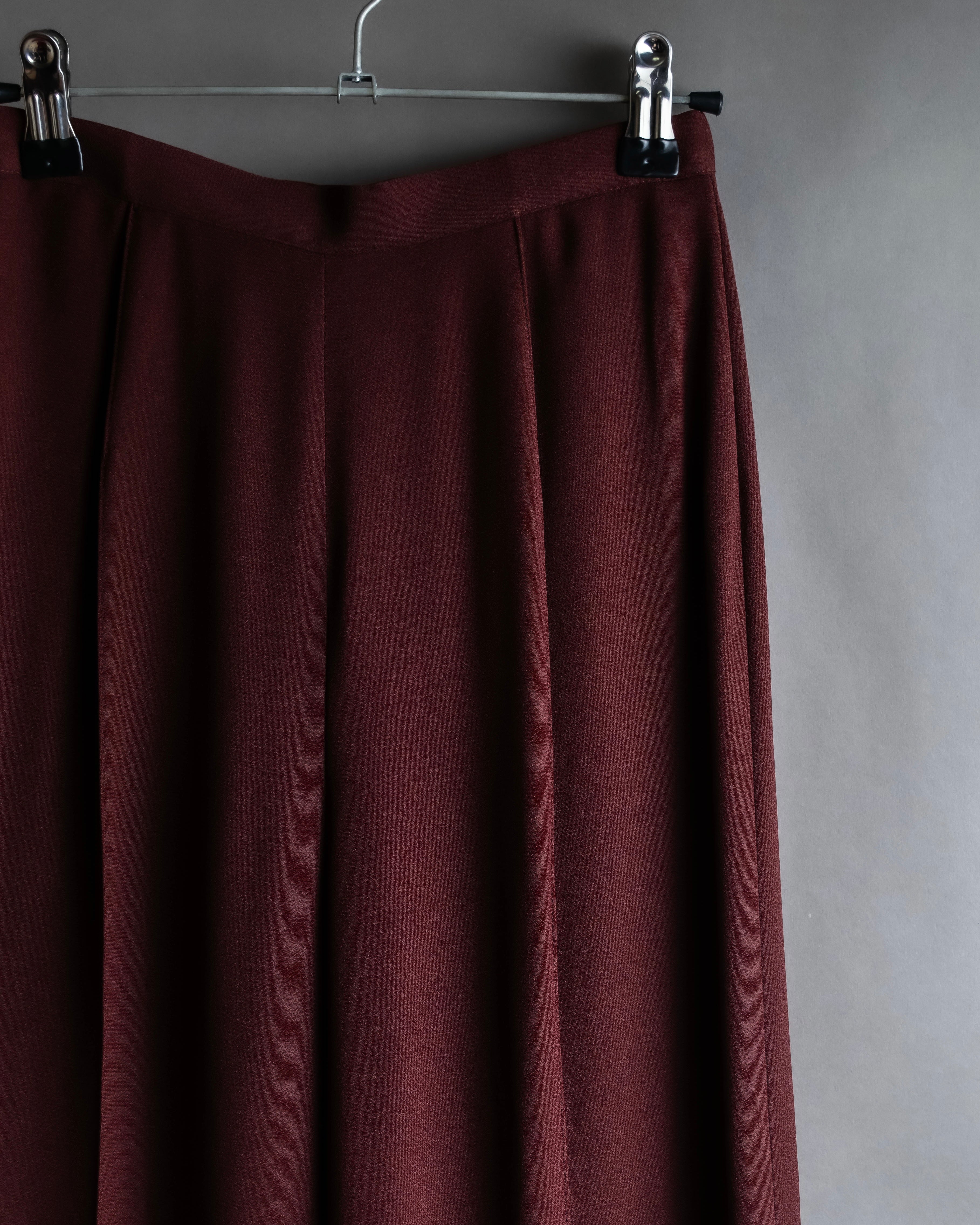 "JEAN PAUL GAULTIER" Beautiful drape burgundy wide slacks