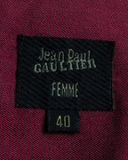 "JEAN PAUL GAULTIER FEMME"
 Waist different material switching design shirt