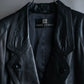 "PIERRE BALMAIN" Oversized double-breasted lamb leather tailored jacket