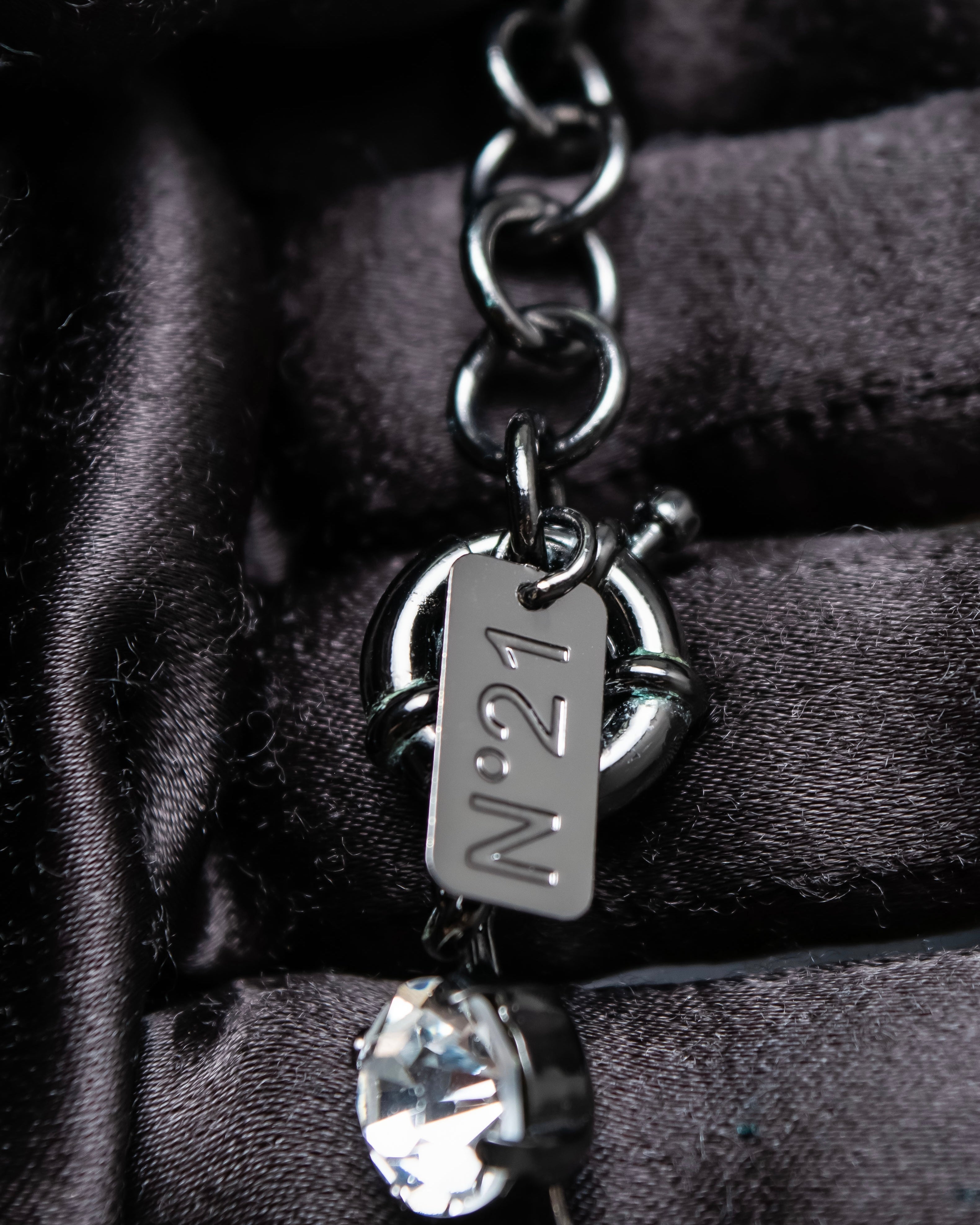 "N21 NUMERO VENTUNO" Studded diamond combination necklace
