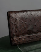 "LOEWE" Ostrich leather bi-fold wallet