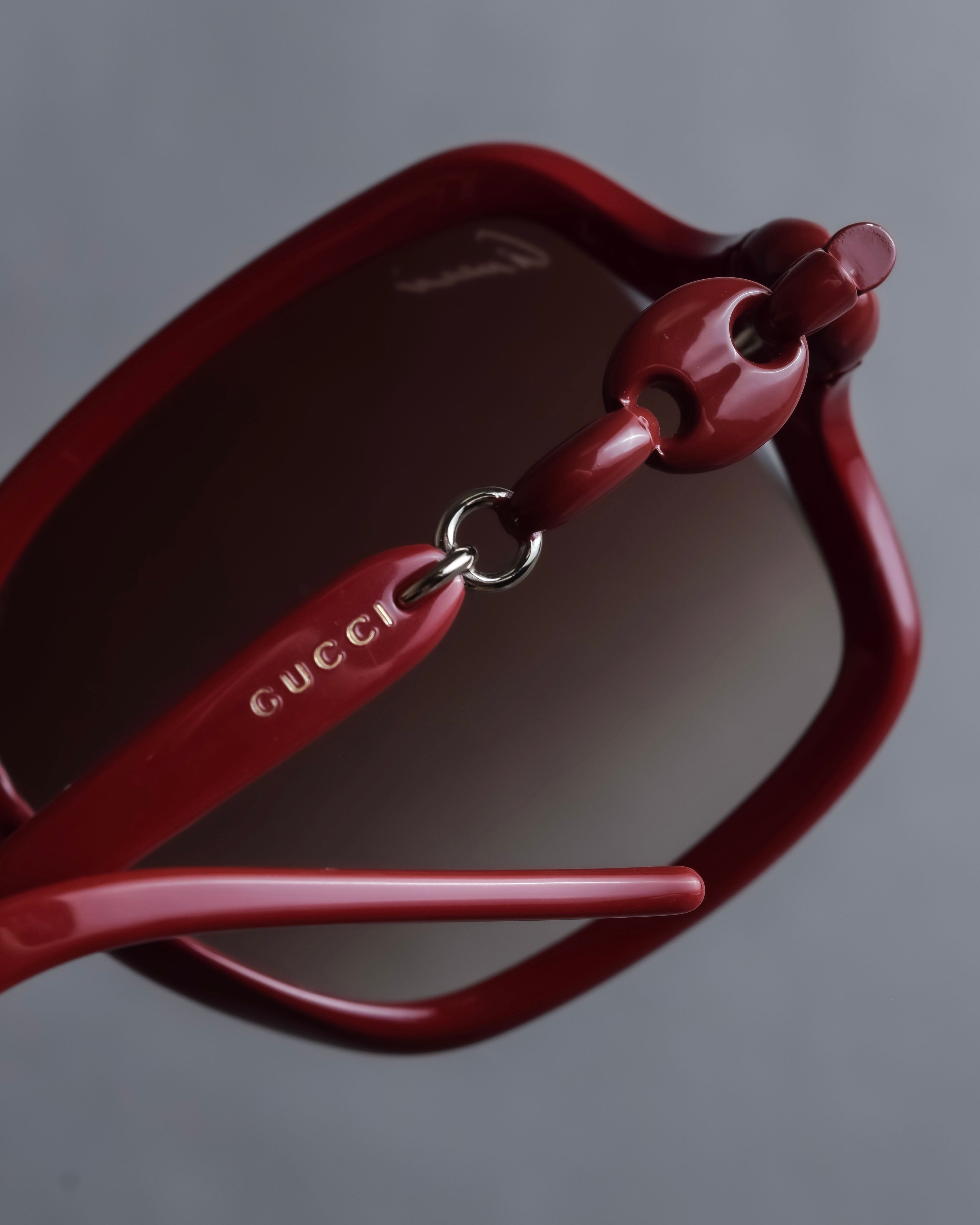 "GUCCI" Gold parts design square frame sunglasses