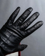 "Salvatore Ferragamo" Gancini motif leather gloves
