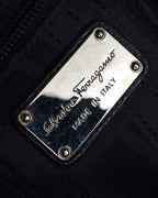 "Salvatore Ferragamo" Gancini motif design large leather shoulder bag