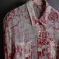 "John Galliano" 100% silk tropical floral regular collar shirt