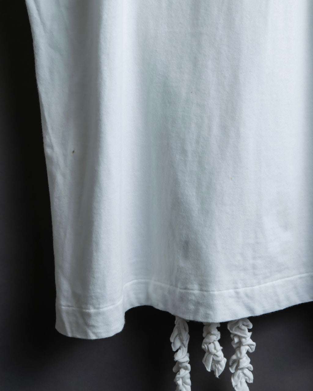 "Yohji Yamamoto POUR HOMME" Long ruffle design soft cotton T-shirt