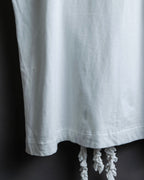 "Yohji Yamamoto POUR HOMME" Long ruffle design soft cotton T-shirt