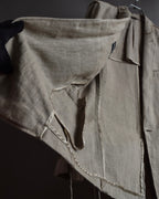 "Dolce & Gabbana" Raw edge frayed linen tailored jacket