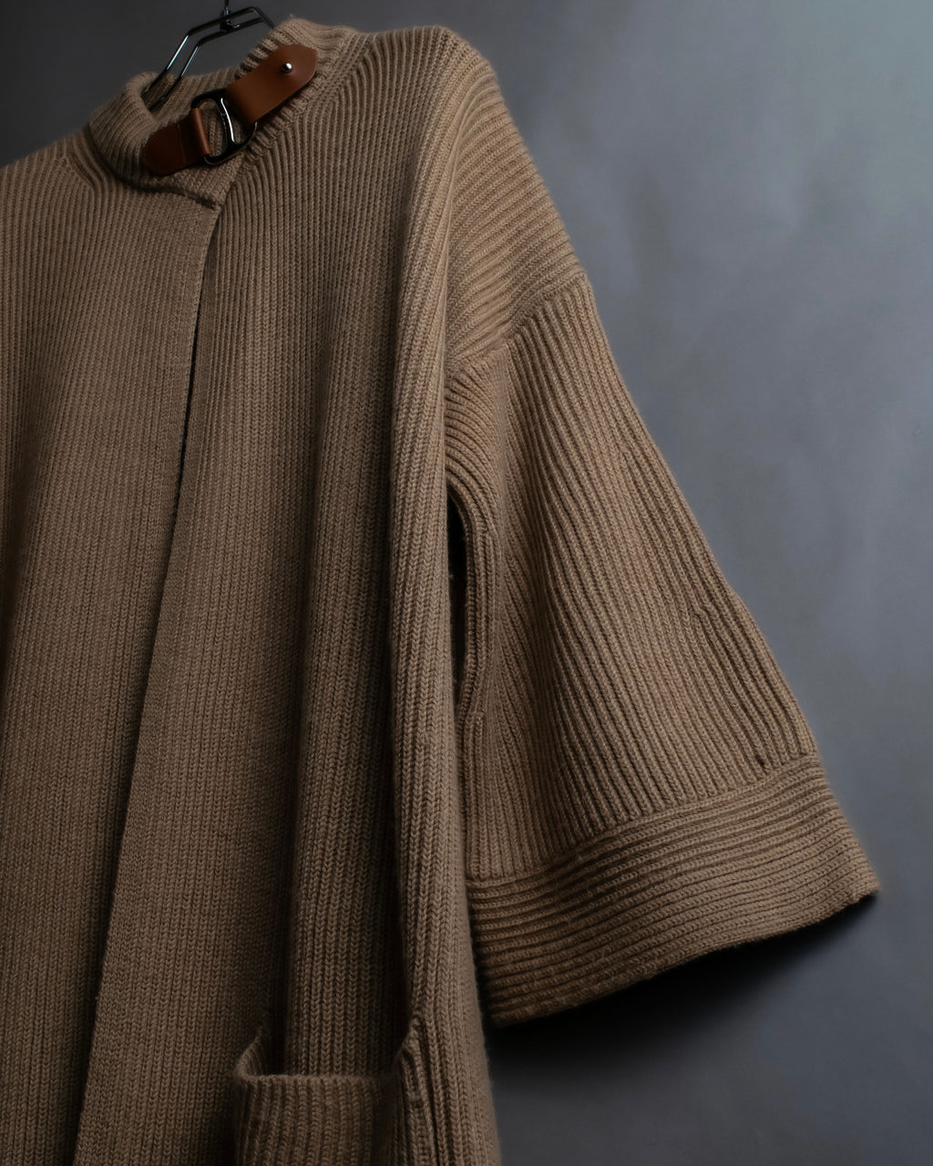 "POLO Ralph Lauren" Buckle closure design ribbed cardigan