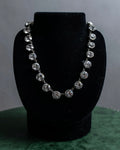 "BALENCIAGA" Round cut rhinestone necklace