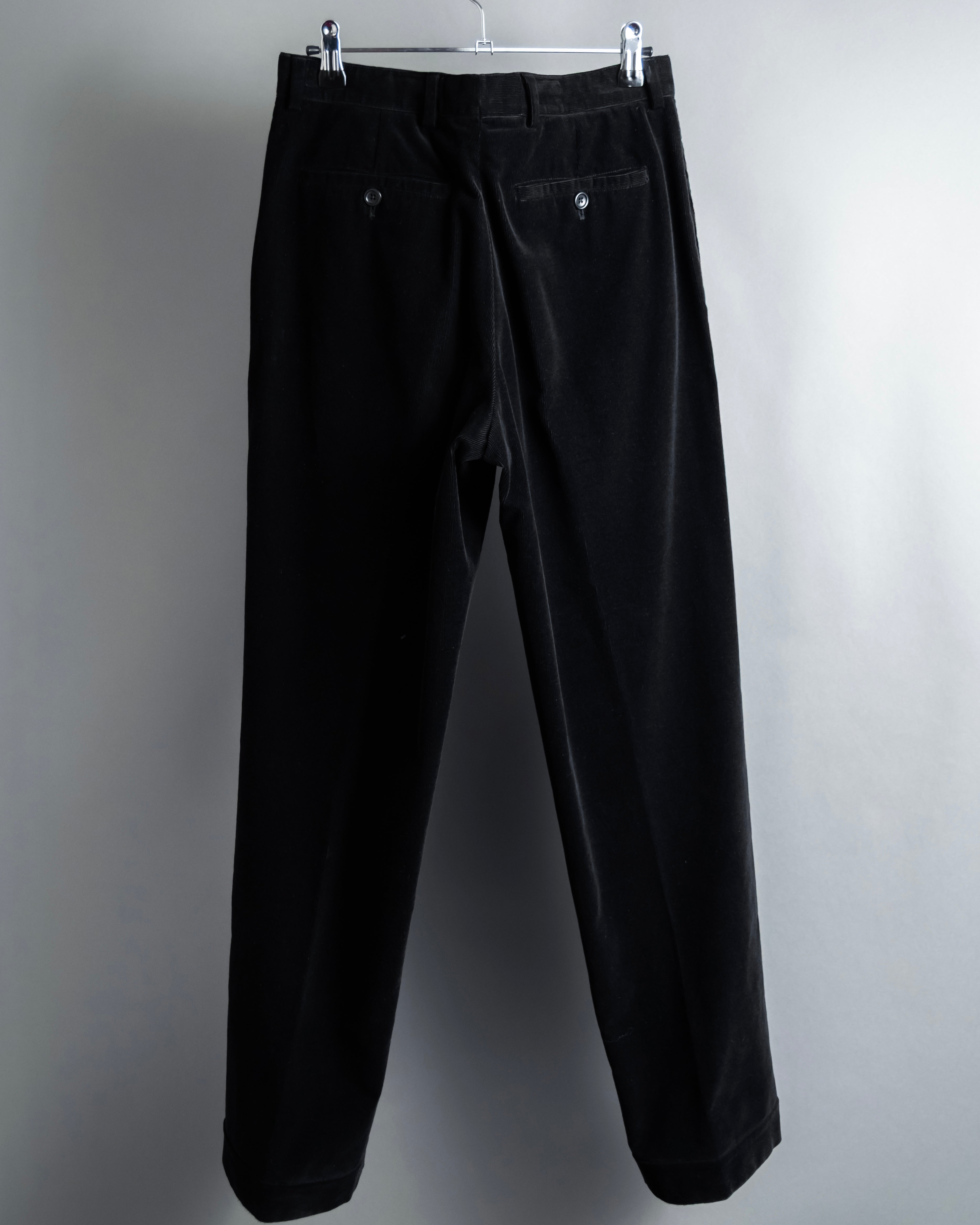 "ARMANI COLLEZIONI" Black corduroy relaxed set up