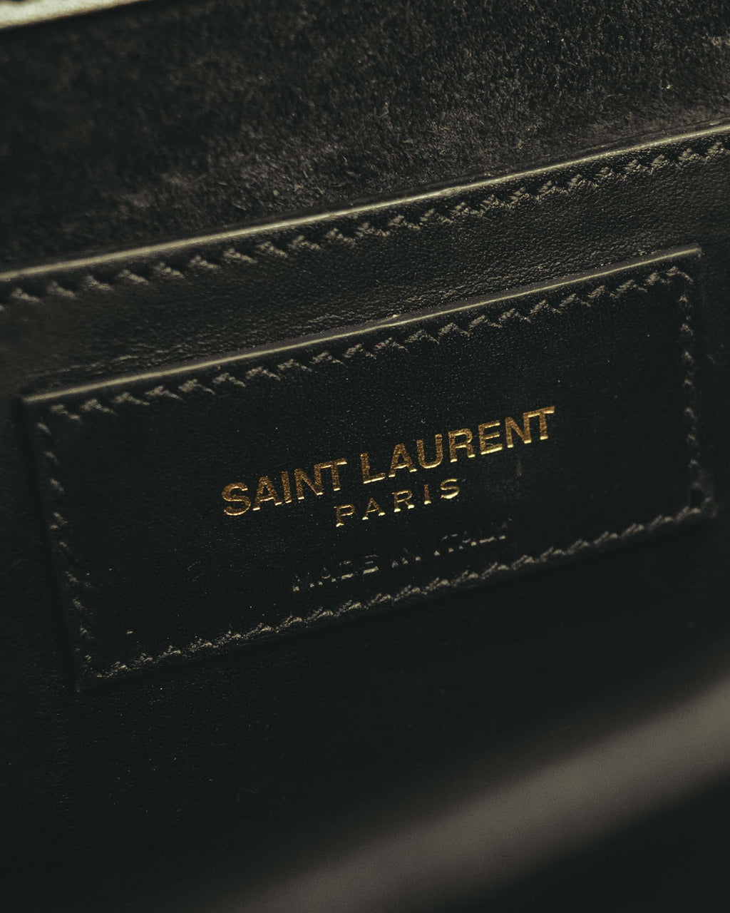 -SPECIAL- "Saint Laurent" 2013-2017 Betty suede and leather geometric flap chain shoulder bag