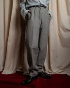 "HERMES" Cotton linen wide tapered slacks