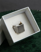 "MAISON MARGIELA" Square-shaped continuous design silver ring