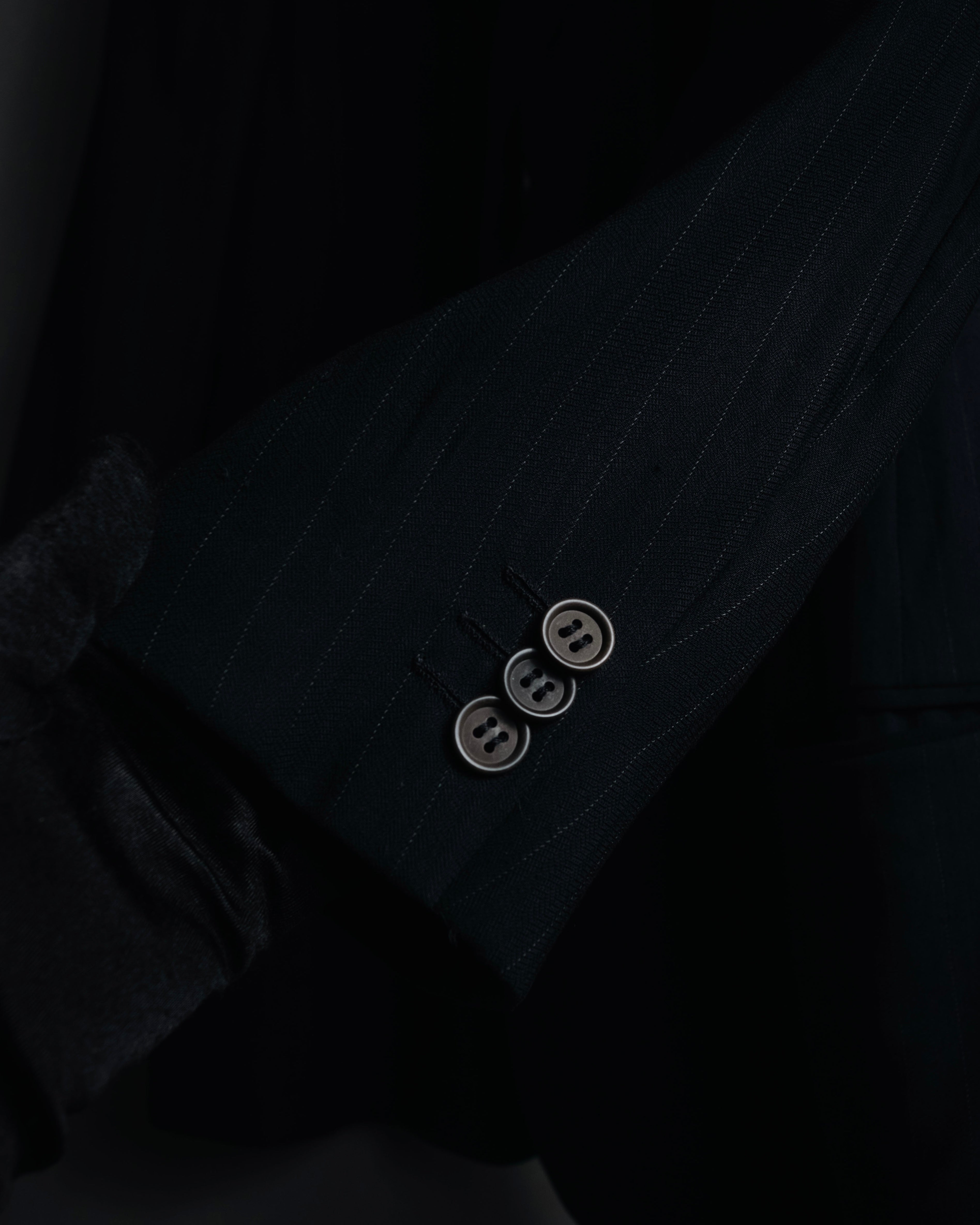 "GIORGIO ARMANI" 90’s pinstripe soft-tailored suit set