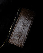 "BALENCIAGA" Gold turn lock design leather combination bag