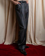 "GUCCI" Glen plaid wool wide tapered slacks