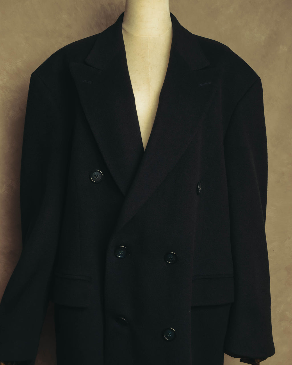 “Burberrys” 80’s-90’s Oversized double-breasted cashmere chester coat