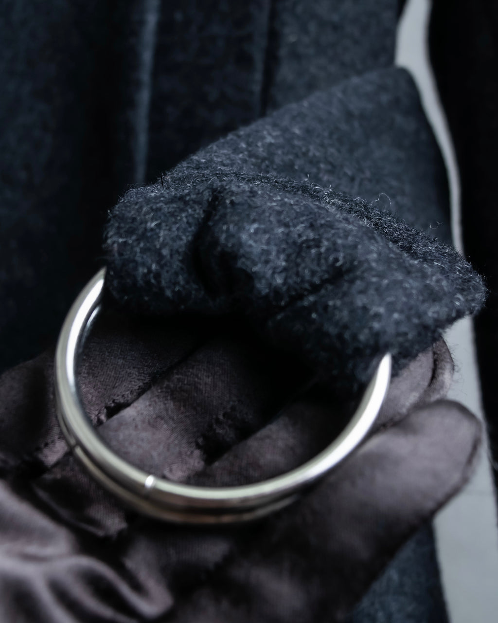 "RUIRUE BOUTIQUE" Shawl collar flare silhouette coat