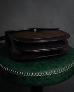 “Yves Saint Laurent” 80’s-90’s Cassandre embossed shoulder bag