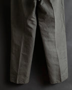 "HERMES" Cotton linen wide tapered slacks