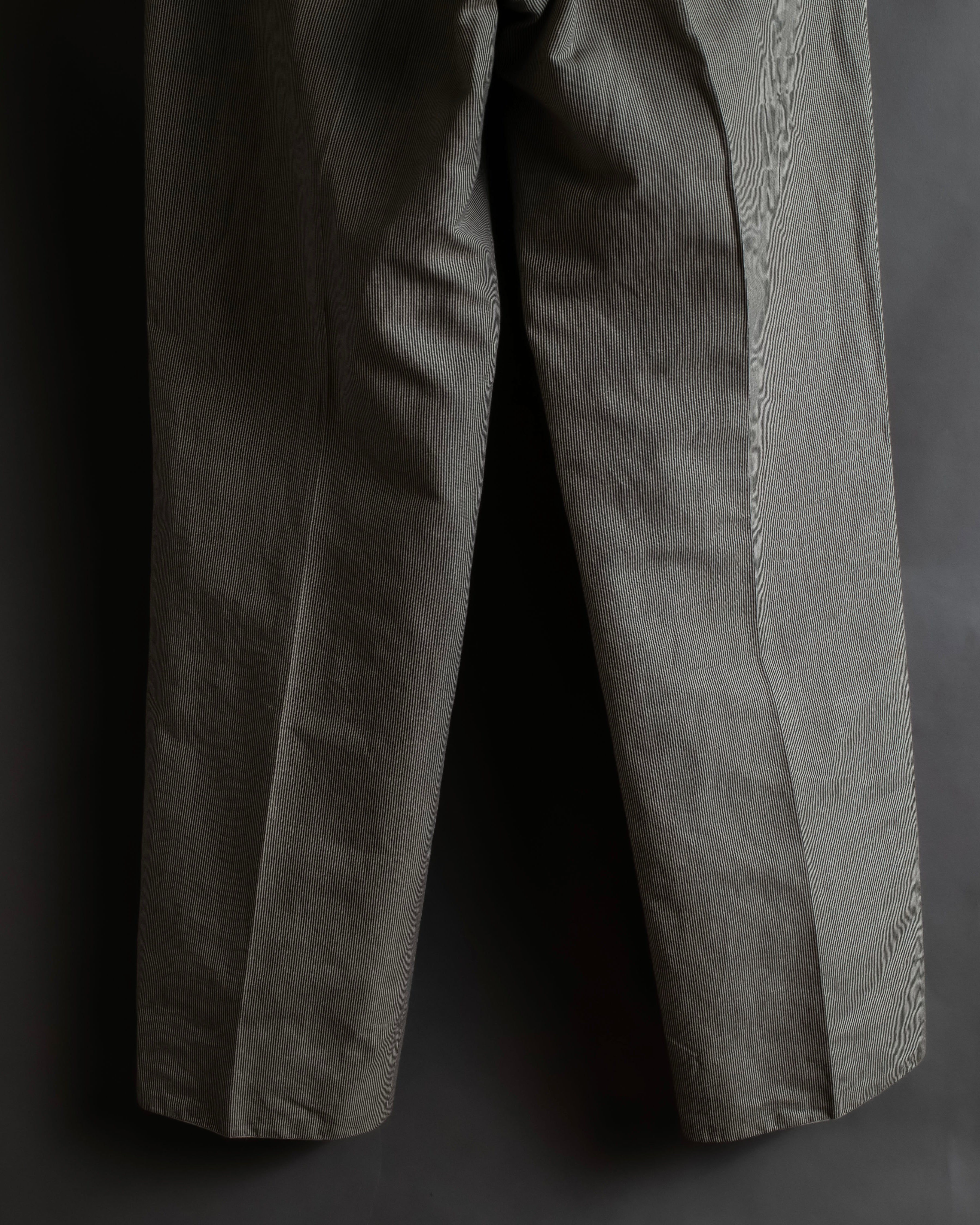 "HERMES" Cotton linen wide tapered slacks