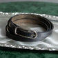 "HERMES" Single pin buckle leather narrow belt