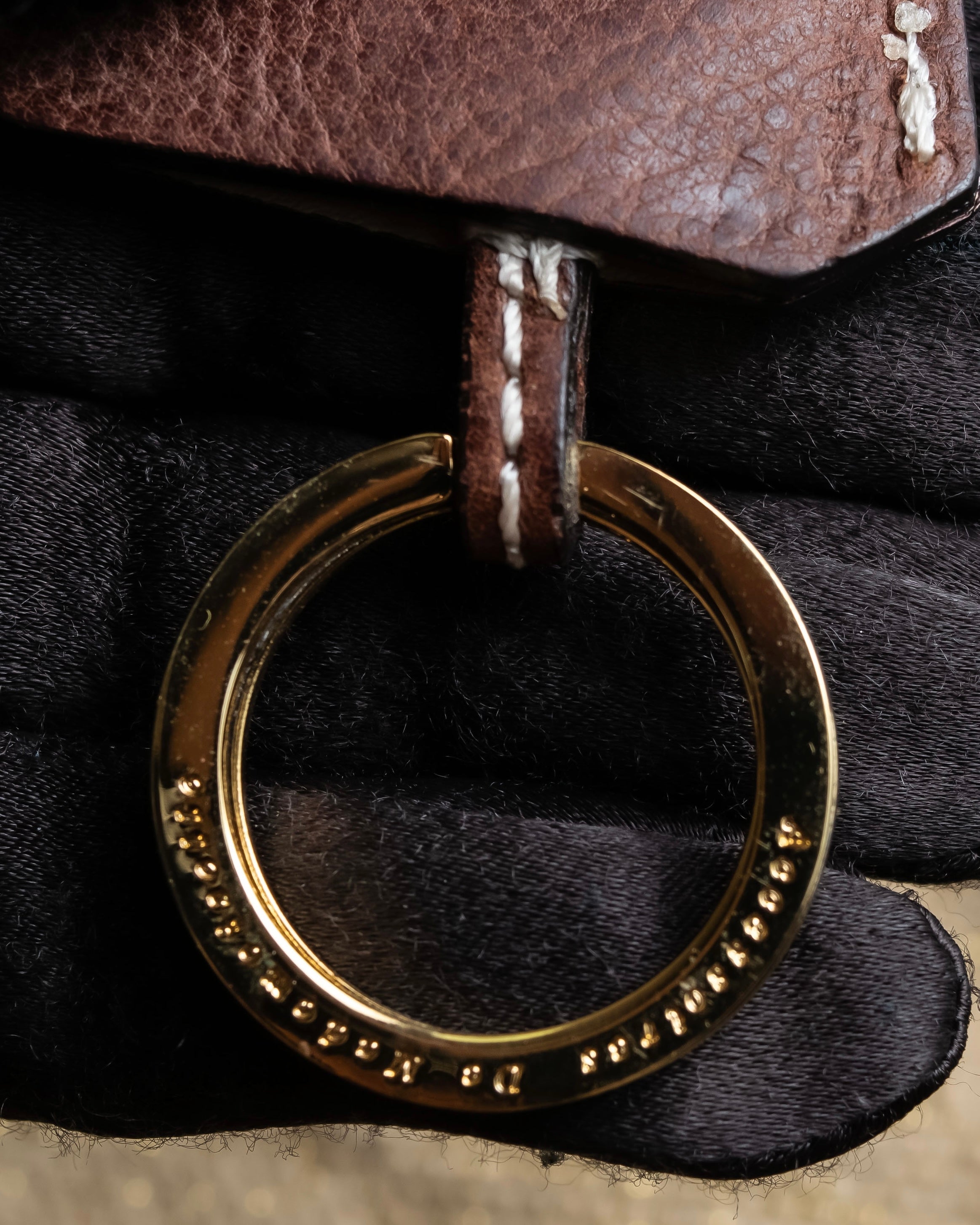 "ADMJ" Leather &amp; canvas combination 2way shoulder bag