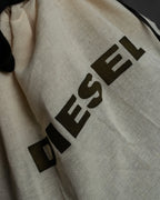 "DIESEL" Silver stud design leather one shoulder bag