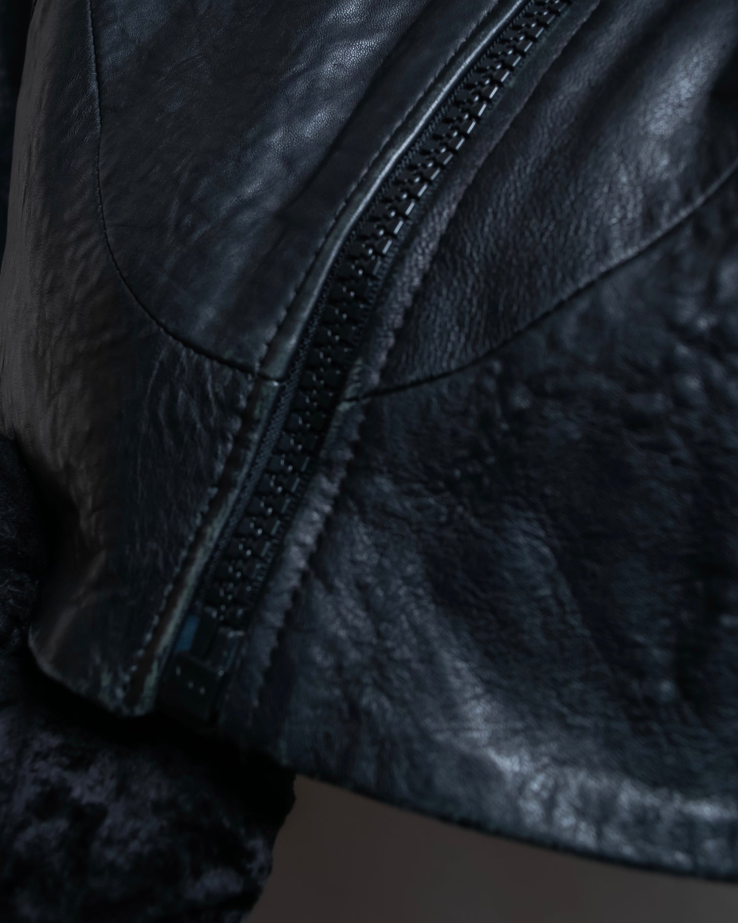 "Acne" Beautiful shape genuine leather double riders jacket